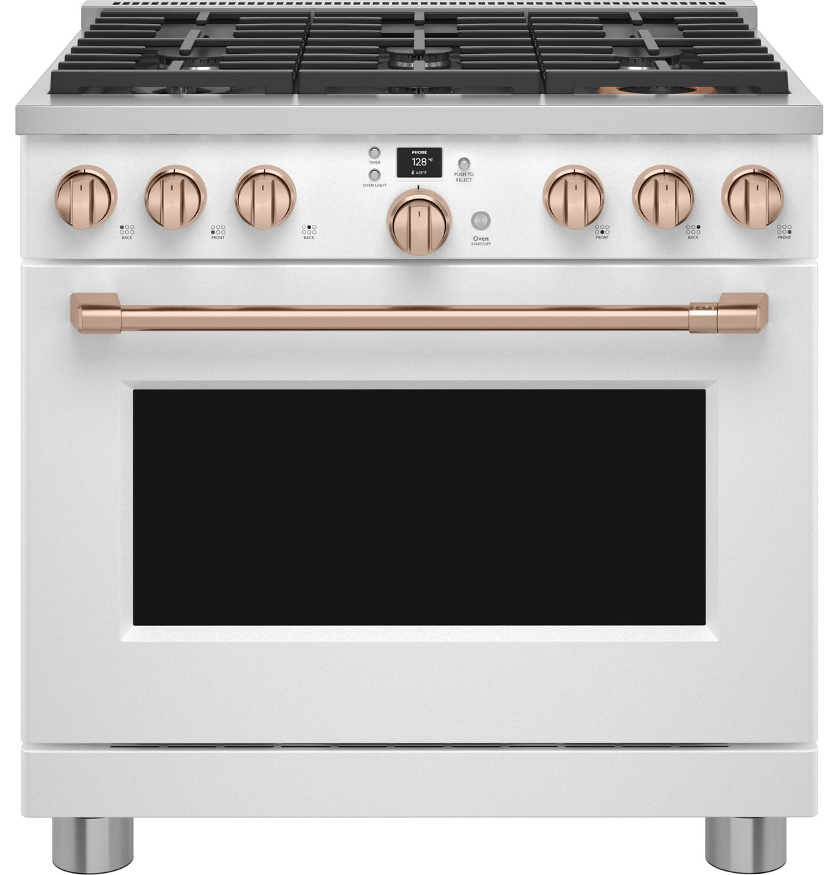 Caf(eback)(TM) 36" Smart Dual-Fuel Commercial-Style Range with 6 Burners (Natural Gas) - (C2Y366P4TW2)