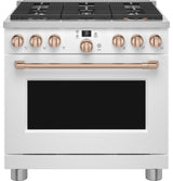 Caf(eback)(TM) 36" Smart Dual-Fuel Commercial-Style Range with 6 Burners (Natural Gas) - (C2Y366P4TW2)