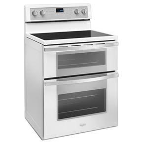 67 Cubic Feet Electric Double Oven Range With True Convection - White Ice