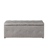 3 Piece Rectangular Storage Ottoman Short Velvet With 2 Set Ottomans