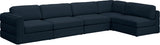 Beckham - Modular Sectional 5 Piece - Navy - Fabric