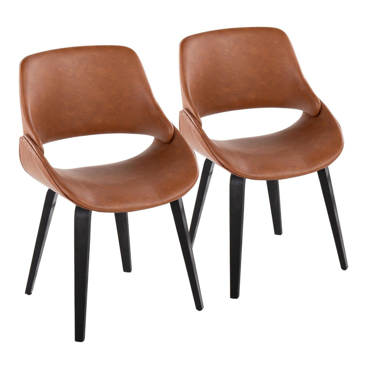 Fabrico - Chair (Set of 2) - Black Wood Legs