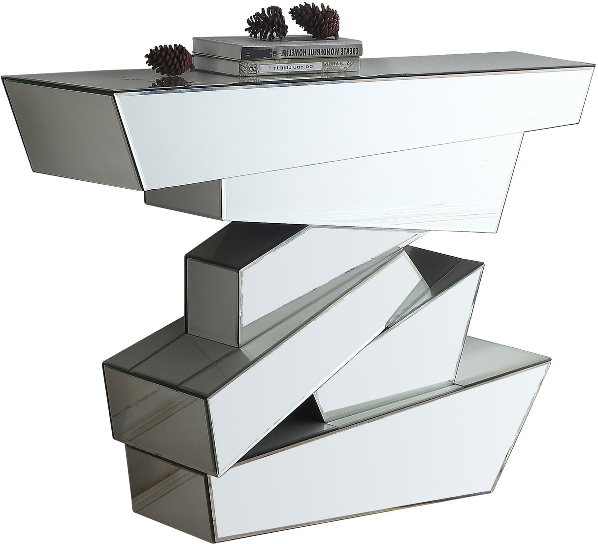 Jade - Console Table - Pearl Silver