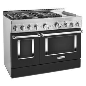 KitchenAid 48'' Smart Commercial-Style Gas Range With Griddle - Imperial Black