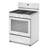 5.1 Cubic Feet Freestanding Gas Range With Edge to Edge Cooktop - White