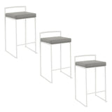 Fuji - Stackable Counter Stool - White Base (Set of 2)