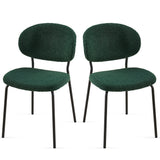 Boucle Dining Chairs, Dining Chairs With Metal Legs For Dining Room, Kitchen, Living Room