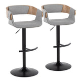 Elisa - Adjustable Barstool (Set of 2) - Black Base