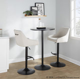 Gardenia - Adjustable Barstool - Chrome Base & Walnut Backrest