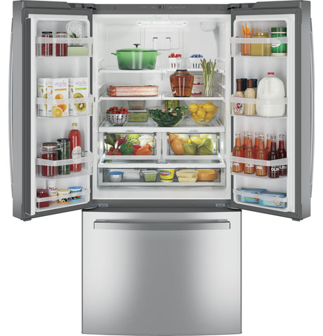 GE(R) ENERGY STAR(R) 24.7 Cu. Ft. French-Door Refrigerator - (GNE25JYKFS)