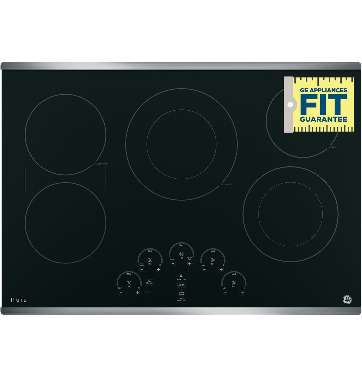 GE Profile(TM) 30" Built-In Touch Control Electric Cooktop - (PP9030SJSS)