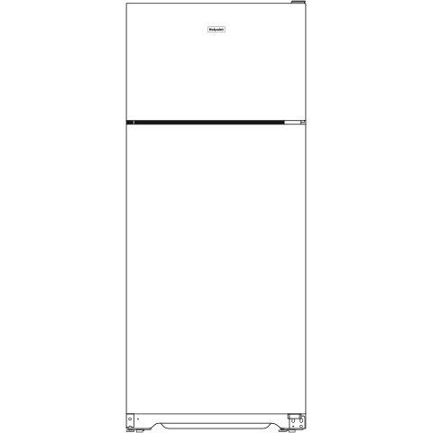 Hotpoint(R) 15.6 Cu. Ft. Recessed Handle Top-Freezer Refrigerator - (HPS16BTNRBB)