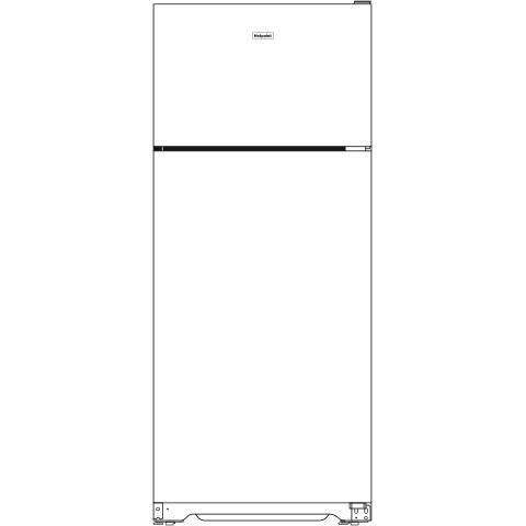 Hotpoint(R) 17.5 Cu. Ft. Recessed Handle Top-Freezer Refrigerator - (HPS18BTNRWW)