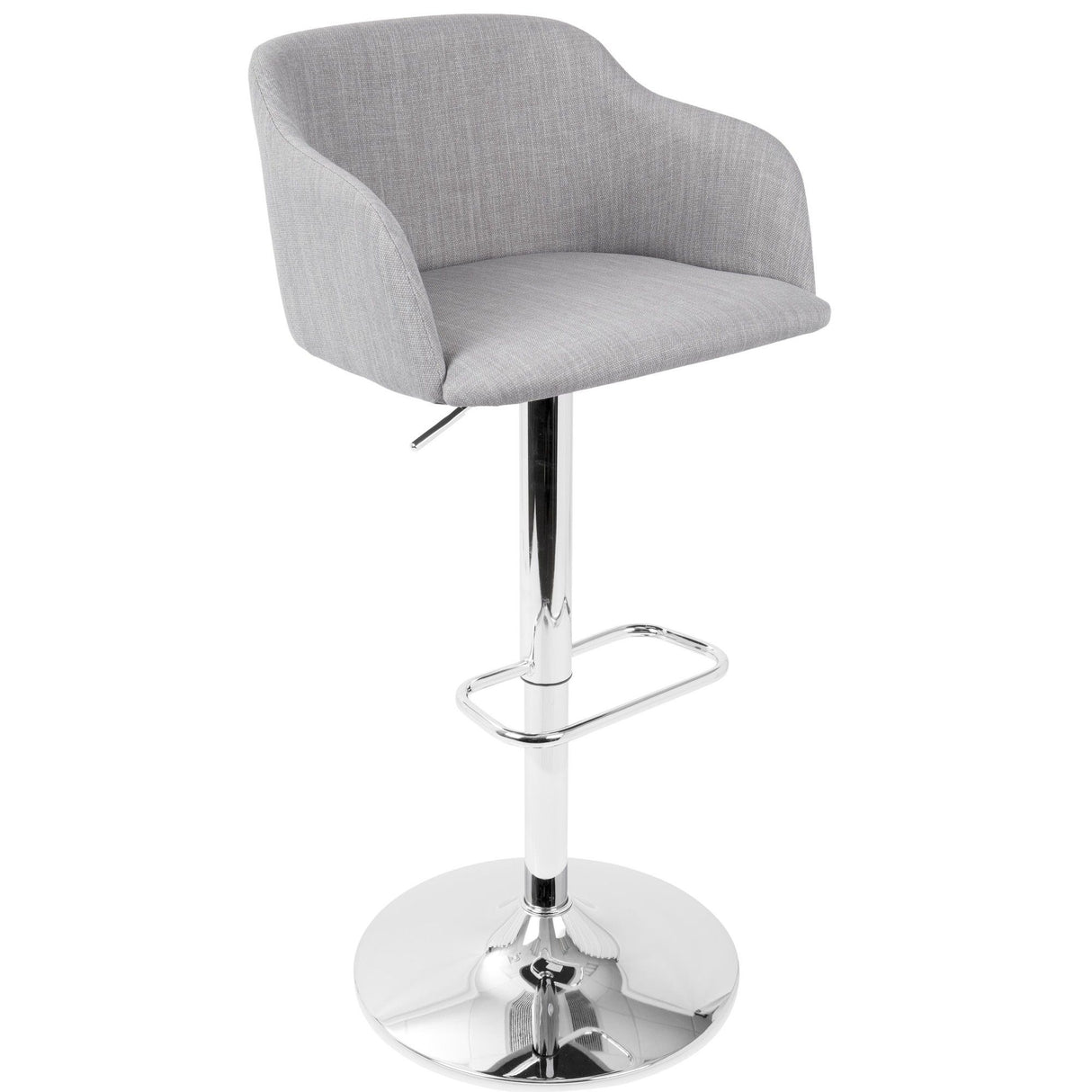 Daniella - Adjustable Barstool With Swivel - Light Gray