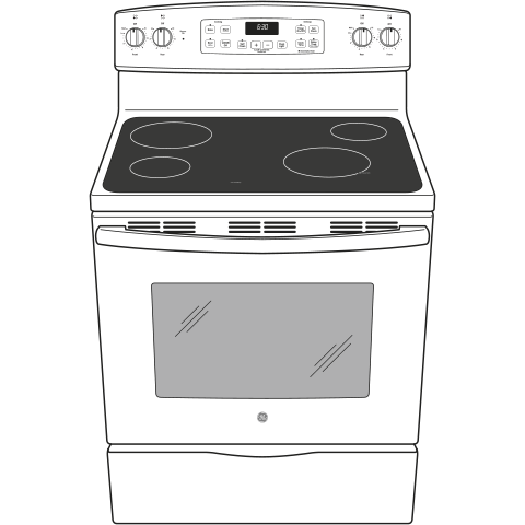 GE(R) 30" Free-Standing Electric Range - (JB625DKWW)