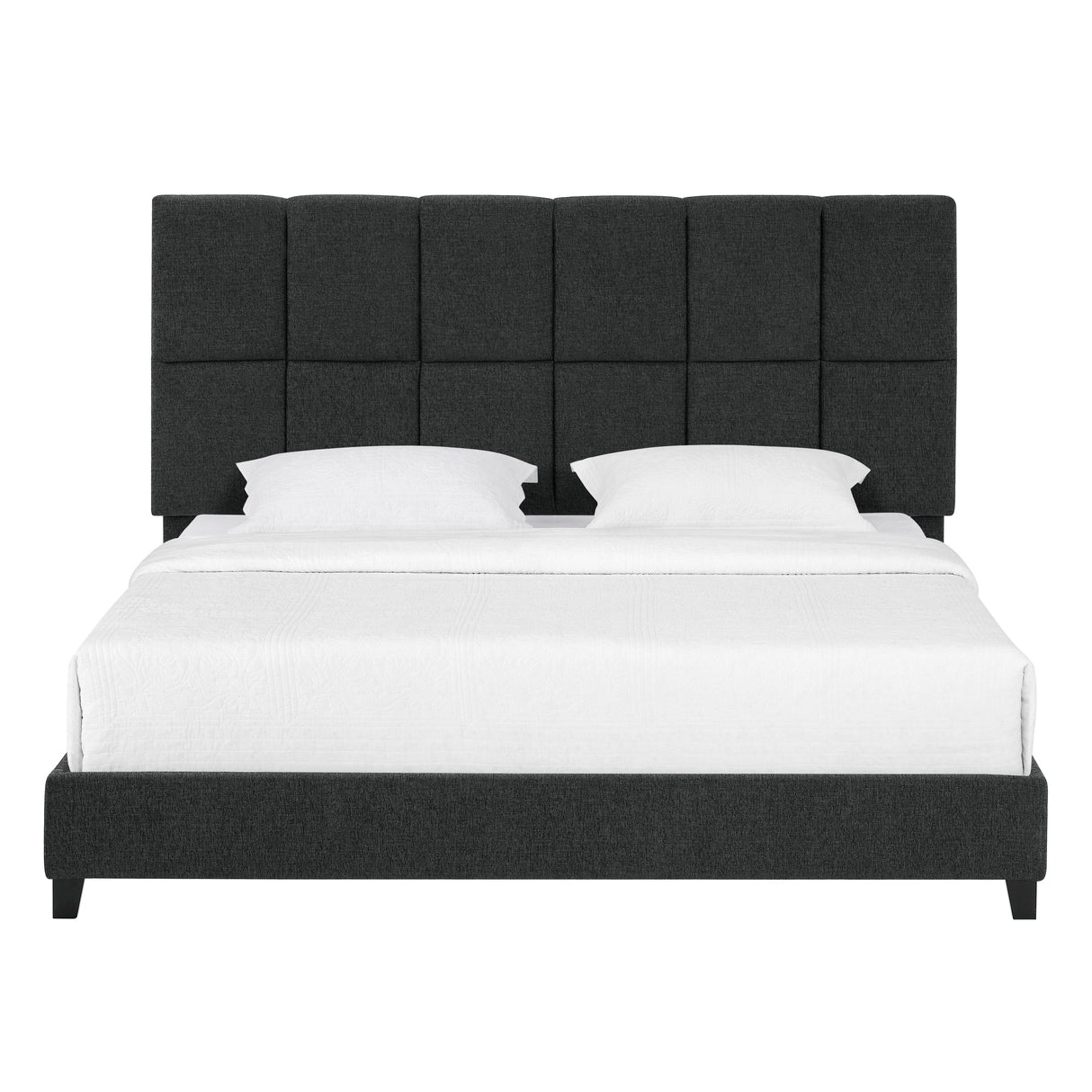 Squares Upholstered Platform Bed