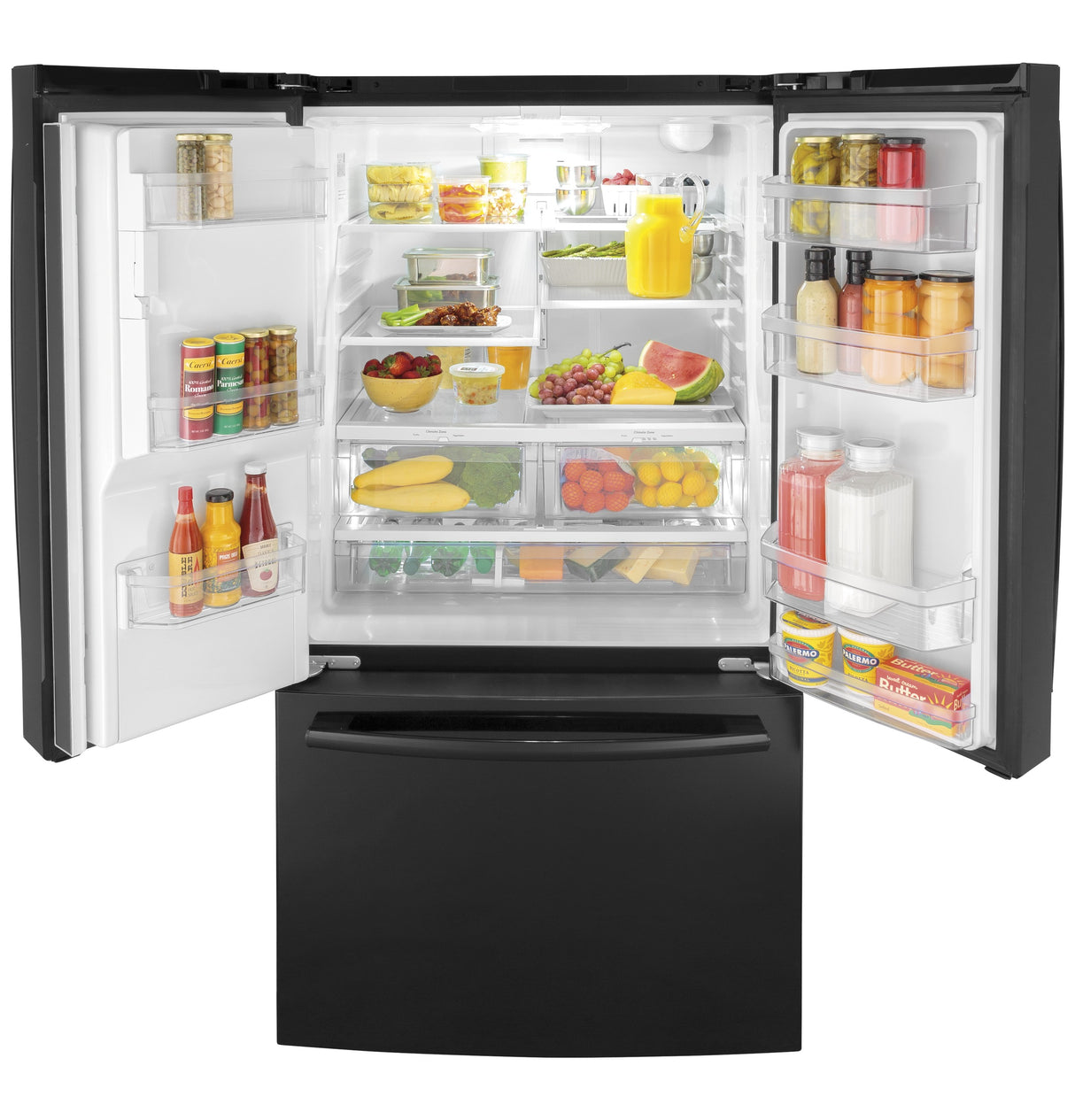 GE(R) ENERGY STAR(R) 25.7 Cu. Ft. French-Door Refrigerator - (GFE26JGMBB)