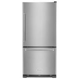 19 Cubic Feet 30" Width Full Depth Non Dispense Bottom Mount Refrigerator