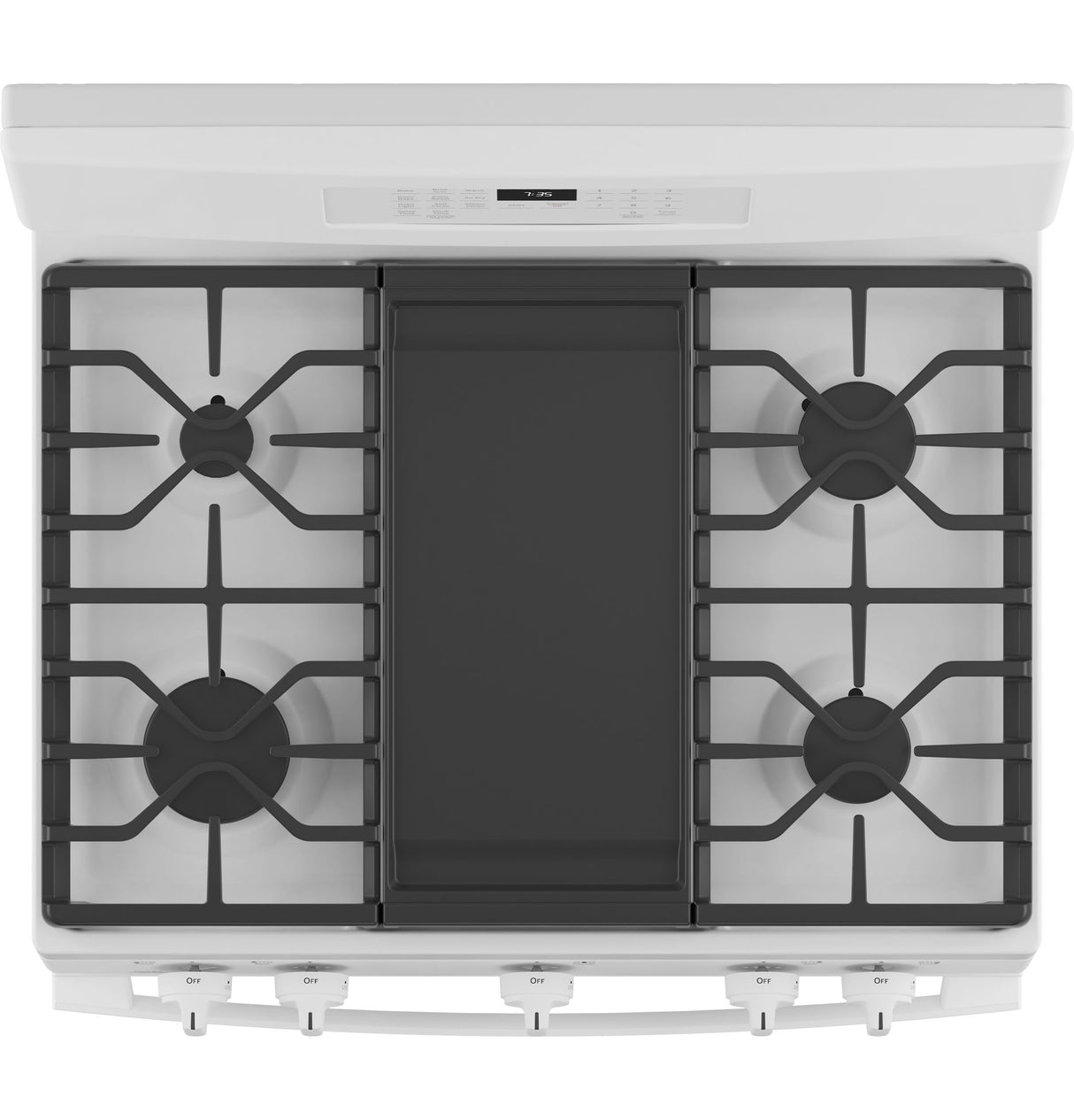 GE(R) 30" Free-Standing Gas Convection Range with No Preheat Air Fry - (JGB735DPWW)