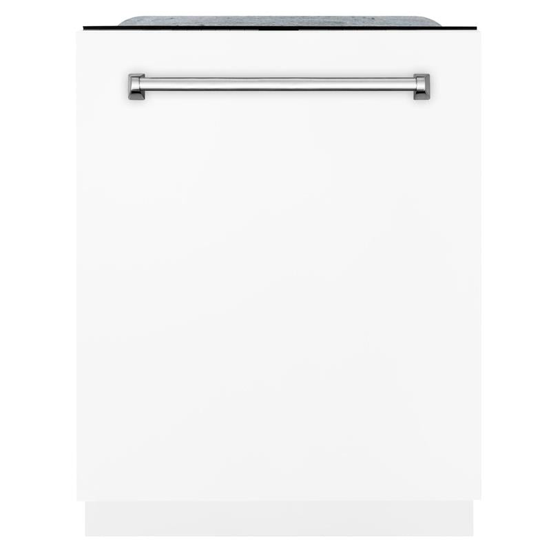 ZLINE 24" Monument Series 3rd Rack Top Touch Control Dishwasher with Stainless Steel Tub, 45dBa (DWMT-24) [Color: White Matte] - (DWMTWM24)