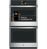 GE Profile(TM) 30" Smart Built-In Convection Double Wall Oven with In-Oven Camera and No Preheat Air Fry - (PTD9000SNSS)