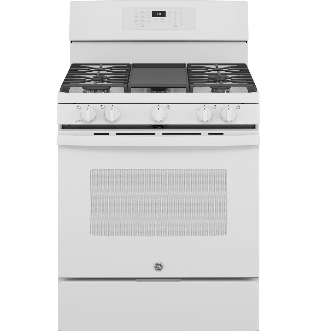 GE(R) 30" Free-Standing Gas Convection Range with No Preheat Air Fry - (JGB735DPWW)