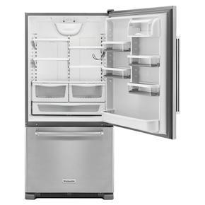 22 Cubic Feet 33" Width Full Depth Non Dispense Bottom Mount Refrigerator