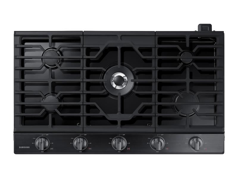 36" Smart Gas Cooktop with Illuminated Knobs in Black Stainless Steel - (NA36N6555TG)