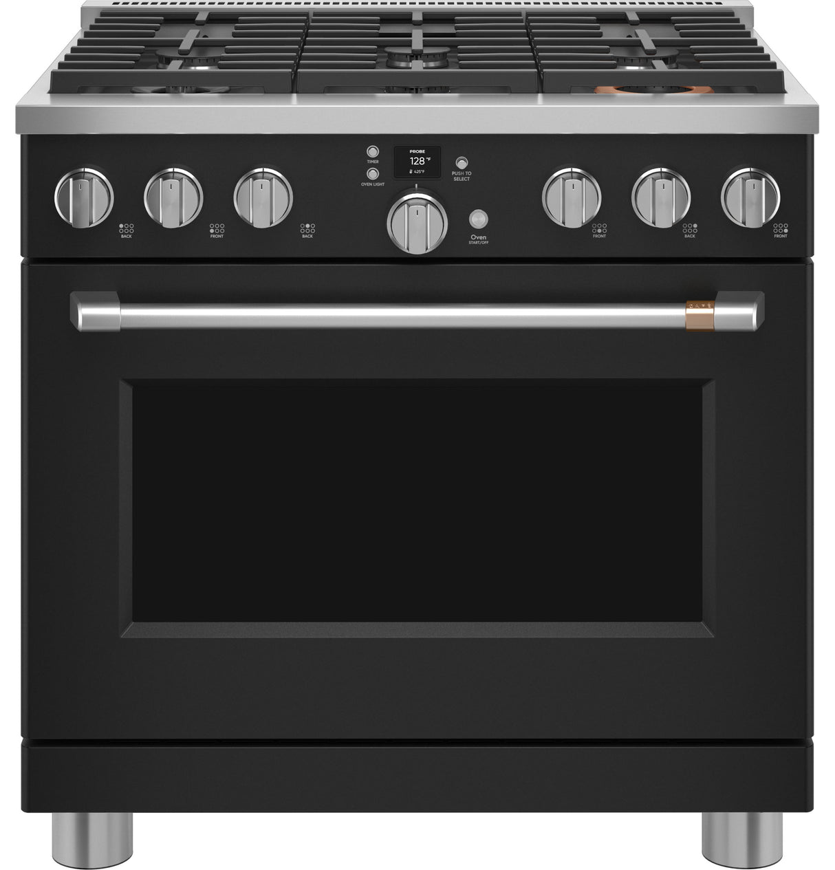 Caf(eback)(TM) 36" Smart Dual-Fuel Commercial-Style Range with 6 Burners (Natural Gas) - (C2Y366P3TD1)