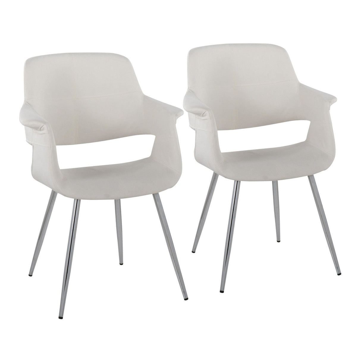 Vintage Flair - Chair (Set of 2) - Chrome Legs