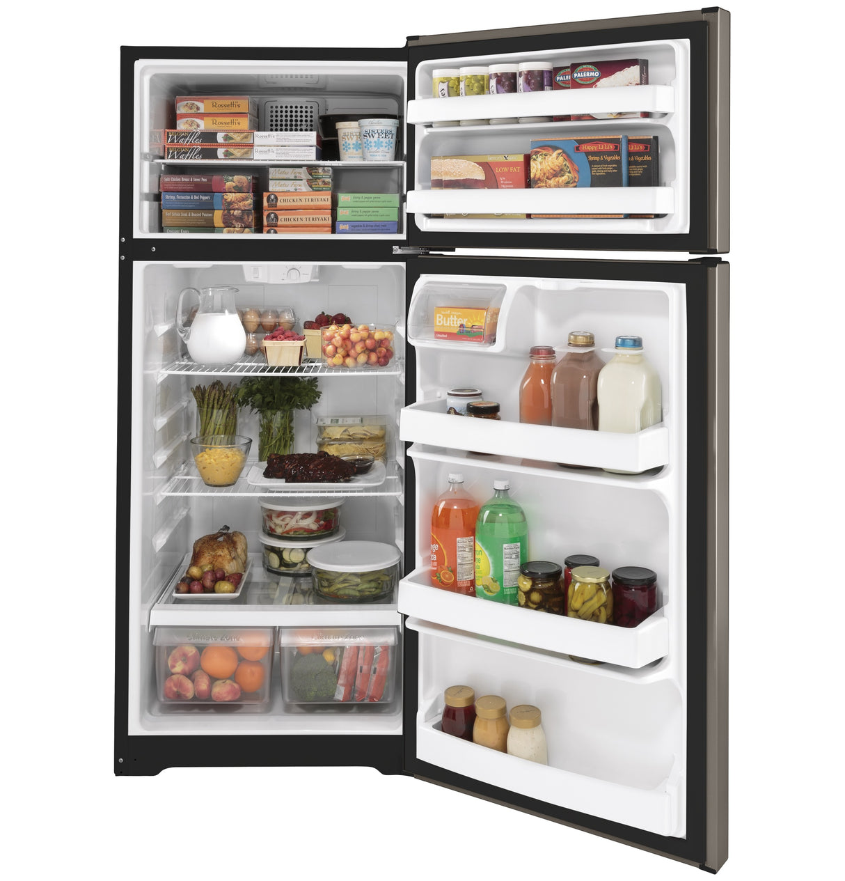 GE(R) ENERGY STAR(R) 17.5 Cu. Ft. Top-Freezer Refrigerator - (GTE18DCNRSA)