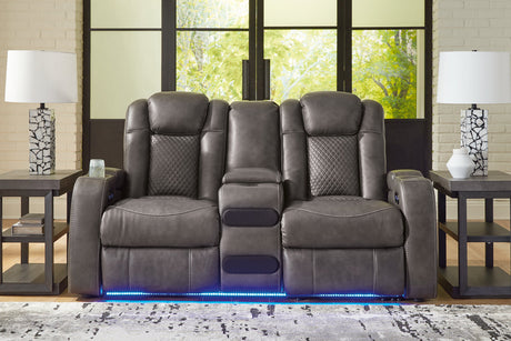 Fyne-dyme Power Reclining Loveseat With Console - (3660218)