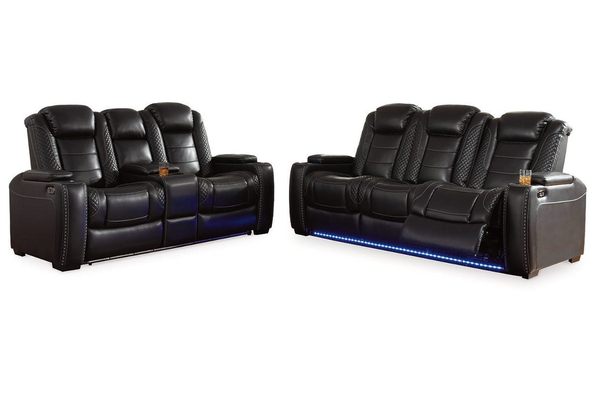 Party Time Reclining Sofa and Loveseat - (37003U1)
