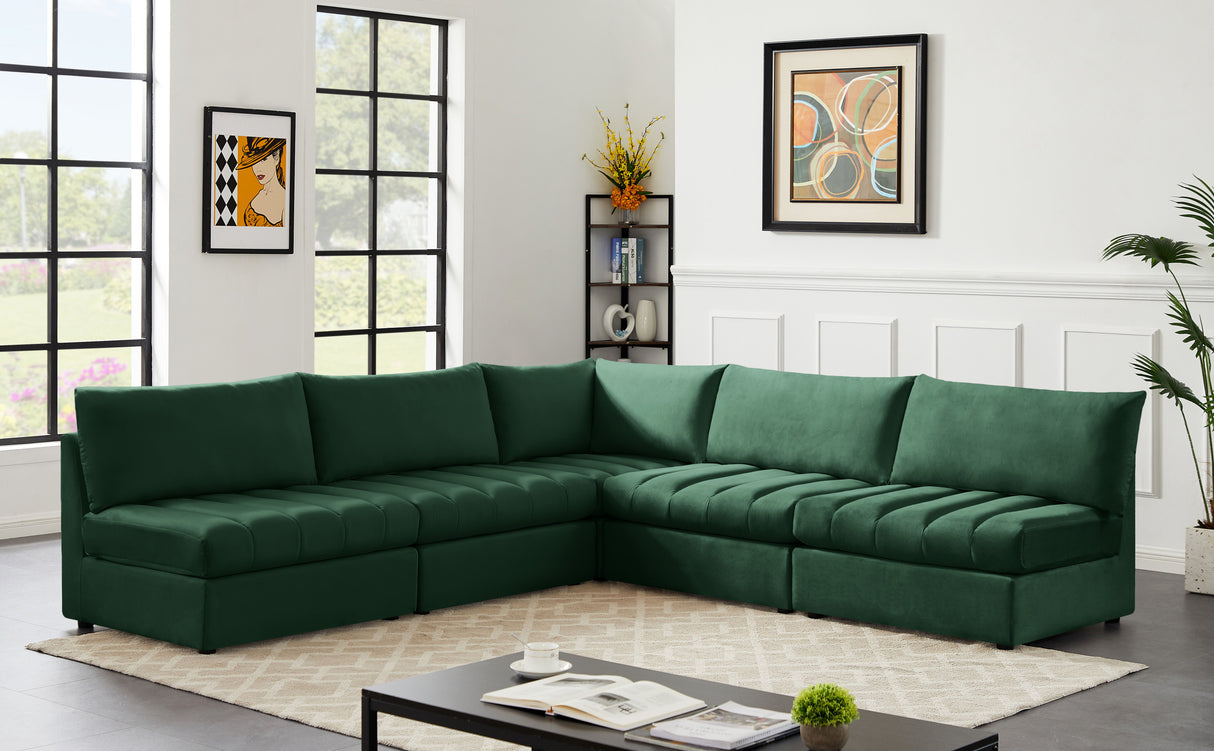 Jacob - Modular Sectional 5 Piece - Green