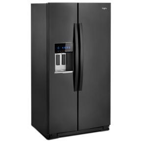 36" Wide Counter Depth Side-By-Side Refrigerator - 21 Cubic Feet - Black