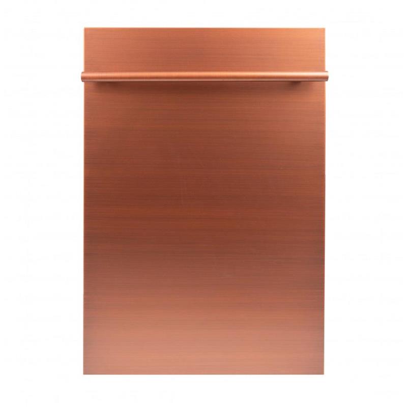 ZLINE 18 in. Compact Top Control Dishwasher with Stainless Steel Tub and Modern Style Handle, 52 dBa (DW-18) [Color: Copper] - (DWC18)
