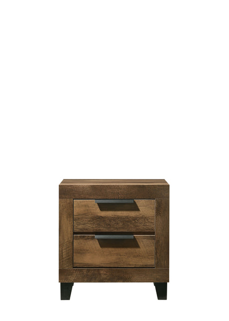 Morales - Rustic Nightstand - Oak