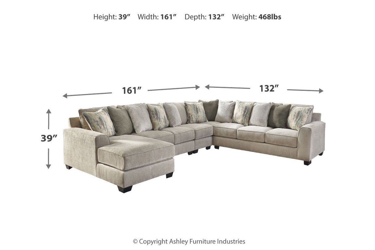 Ardsley 5-piece Sectional With Ottoman - (39504U1)