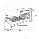 Barzini - Wingback Tufted Bed