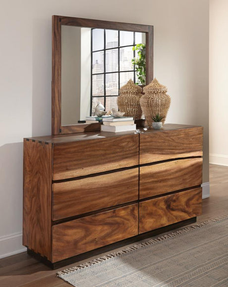 Winslow - 6-Drawer Dresser - Smokey Walnut And Coffee Bean