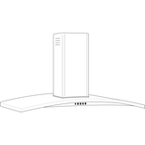 GE Profile(TM) 36" Wall-Mount Chimney Hood - (PV976NSS)