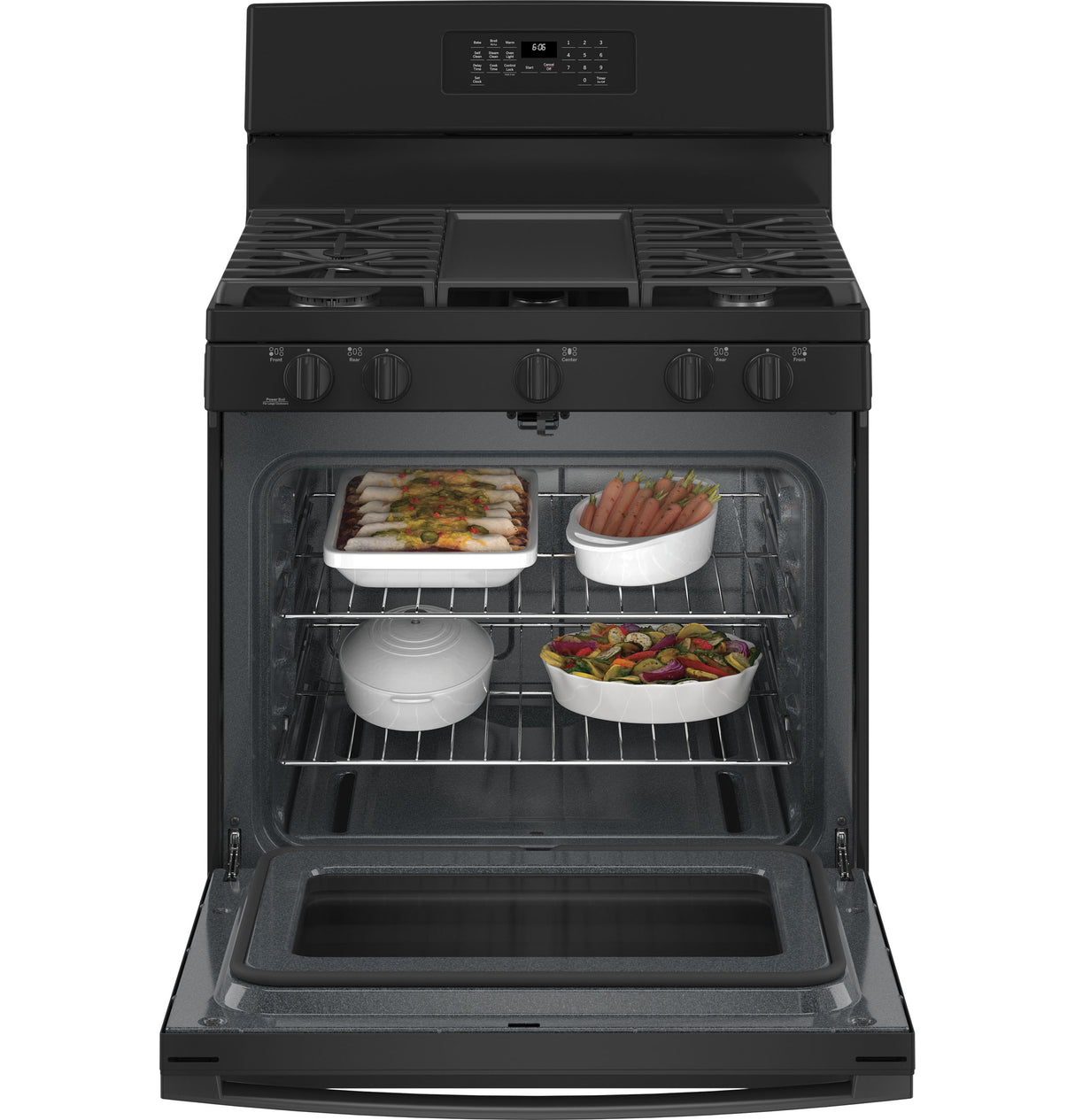 GE(R) 30" Free-Standing Gas Range - (JGB660DPBB)