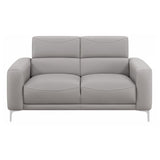 Glenmark - Upholstered Track Arm Loveseat - Taupe