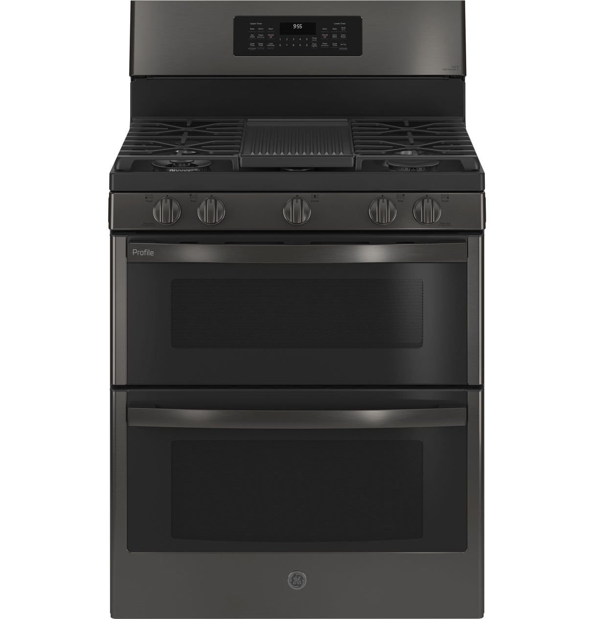 GE Profile(TM) 30" Free-Standing Gas Double Oven Convection Range with No Preheat Air Fry - (PGB965BPTS)