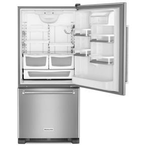 19 Cubic Feet 30" Width Full Depth Non Dispense Bottom Mount Refrigerator