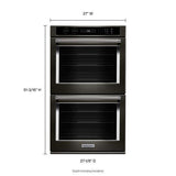 27" Double Wall Oven With Even-Heat True Convection - Black