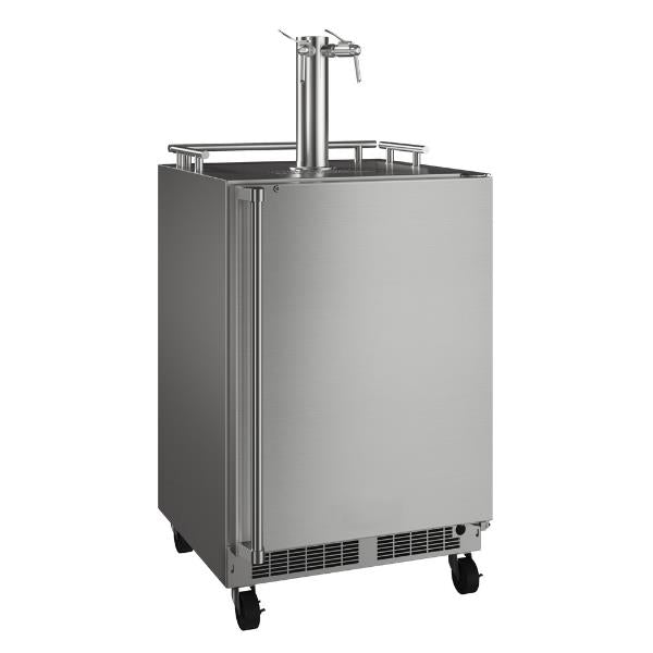 24-In Outdoor Mobile Dispenser For Beer, Wine Or Draft Beverages with Door Style - Stainless Steel - (MOKR224SS31A)