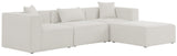 Cube - Modular Sectional 4 Piece - Cream - Fabric