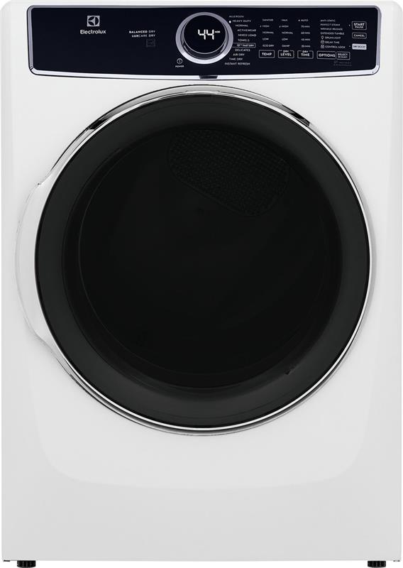 Front Load Perfect Steam Electric Dryer with Balanced Dry and Instant Refresh ? 8.0 Cu. Ft. - (ELFE7637A)