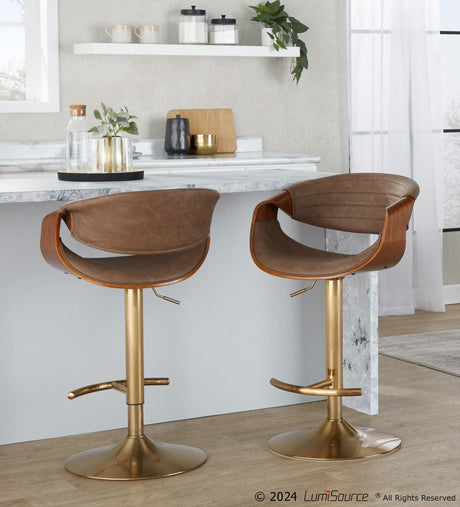 Serena - Barstool - Walnut And Gray